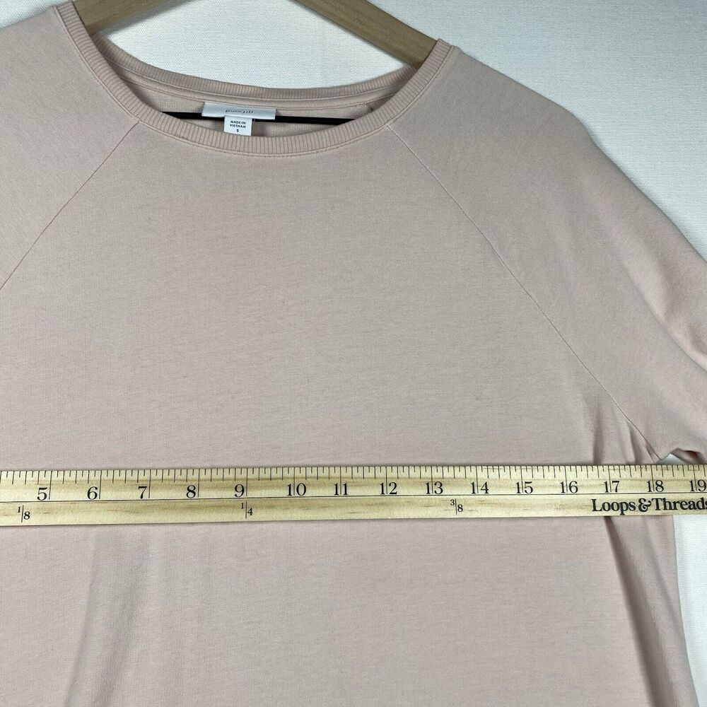 J‎ Jill Pure Jill Womens Pullover Sweater SMALL Pink Blush Pima Cotton - Picture 6 of 9